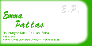 emma pallas business card